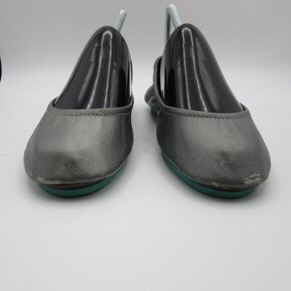 Tieks By Gavrieli Silver Metallic Pewter Classic Ballet Flats Womens 8 - Picture 2 of 9